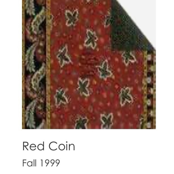 VINTAGE New VERA BRADLEY Red Coin 1999 Ditty Bag Leaves Green Drawstring Travel - Picture 14 of 14